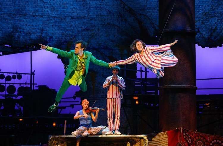 Peter Pan (Paul Hilton) and Wendy (Madeleine Worrall) in PETER PAN (c) Steve Tanner