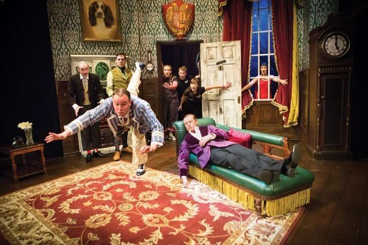 Company - The Play That Goes Wrong. Photo by Helen Murray