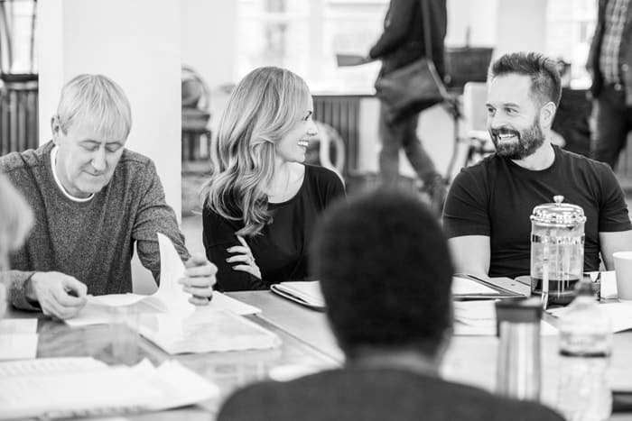 l-r Nicholas Lyndhurst, Katherine Jenkins and Alfie Boe - Photo by Craig Sugden
