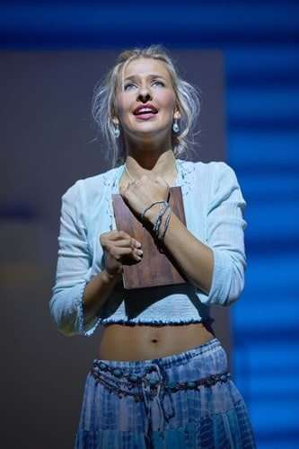 Georgina Castle as Sophie in MAMMA MIA! Credit Brinkhoff & Mögenburg