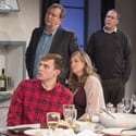 David Leopold (Curtis), Alex Lowe (Bill), Lisa Stephenson (Tamara) and Todd Boyce (Michael) in Late Company – credit Alastair Muir