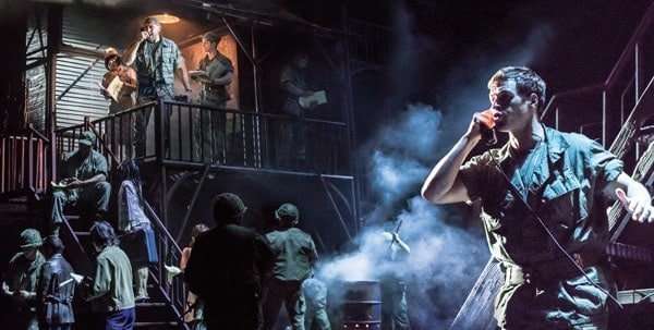 MISS SAIGON. Ashley Gilmour 'Chris' and Company. Photo Johan Persson