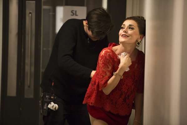 Tracie Bennett who plays Carlotta Campion backstage after performing Im Still Here (c) Ellie Kurttz