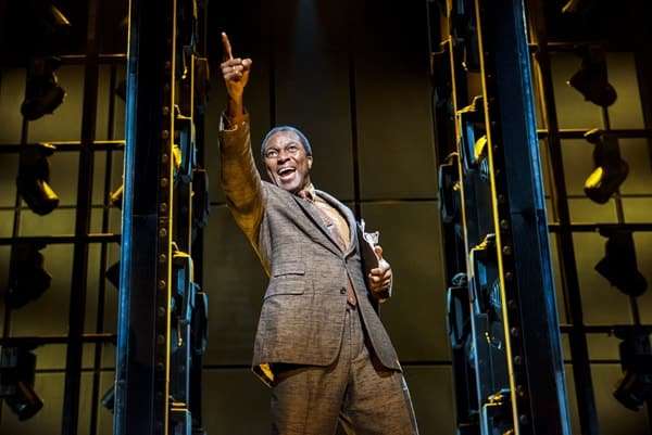 Delroy Brown in Dreamgirls at the Savoy Theatre. Credit-Dewynters.