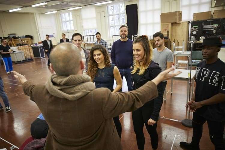 The cast of Jersey Boys in rehearsal (1) Credit Brinkhoff & Mögenburg.
