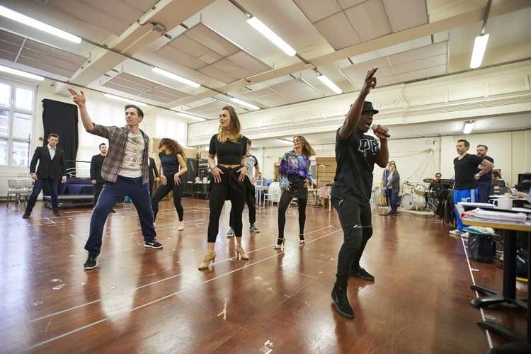 The cast of Jersey Boys in rehearsal (2) Credit Brinkhoff & Mögenburg.