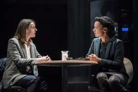 Suranne Jones (Nancy) and Nina Sosanya (Agnetha) in Frozen at the Theatre Royal Haymarket. Photo by Johan Persson
