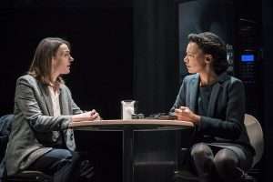 Suranne Jones (Nancy) and Nina Sosanya (Agnetha) in Frozen at the Theatre Royal Haymarket. Photo by Johan Persson