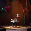 Amalia Vitale as Sandy in Beginners at Unicorn Theatre. Photo credit as Hugo Glendinning