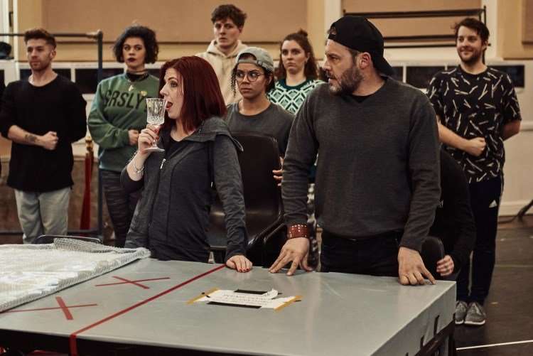 Sharon Sexton and Rob Fowler front in rehearsals for BAT OUT OF HELL - credit Specular.