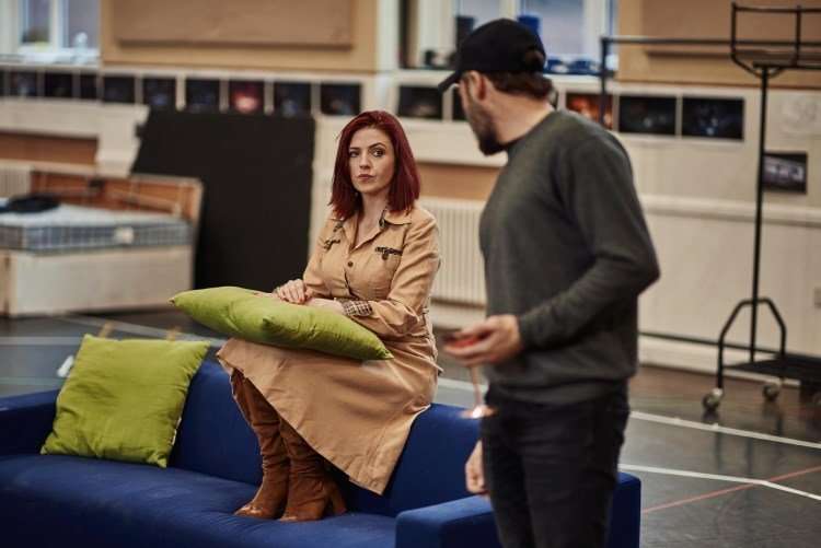 Sharon Sexton and Rob Fowler in rehearsals for BAT OUT OF HELL - credit Specular.