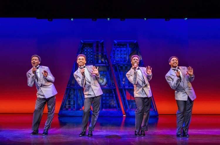 l-r-Mitchell-Zhangazha-Ainsley-Hall-Ricketts-Segun-Fawole-and-Jaime-Tait-The-Four-Tops-Motown-the-Musical-Photo-credit-Tristram-Kenton