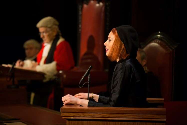 Lucy Phelps as Romaine in Witness for the Prosecution at London-County Hall - Credit-Ellie-Kurttz