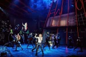 Andrew Polec as Strat and cast in BAT OUT OF HELL THE MUSICAL. Photo Credit Specular