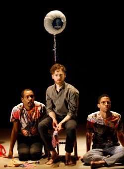 Syrus Lowe, Kyle Soller and Michael Walters in The Inheritance. Photo by Simon Annand