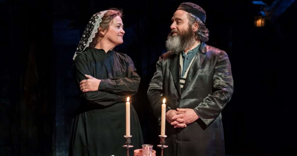 Maria Friedman (Golde), Andy Nyman (Tevye). Photo by Johan Persson.