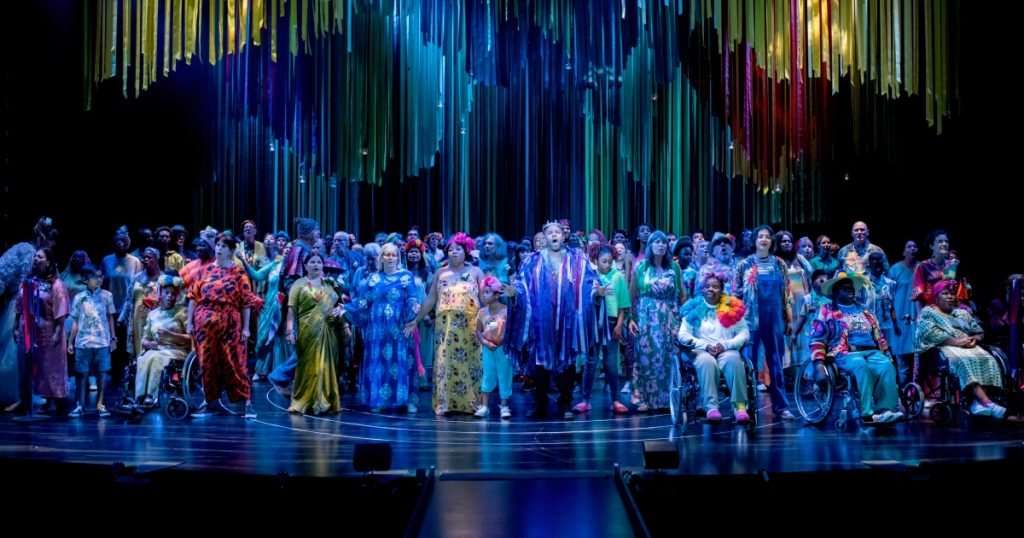 Cast in Public Acts production of As You Like It at Queen’s Theatre Hornchurch (c) Camilla Greenwell