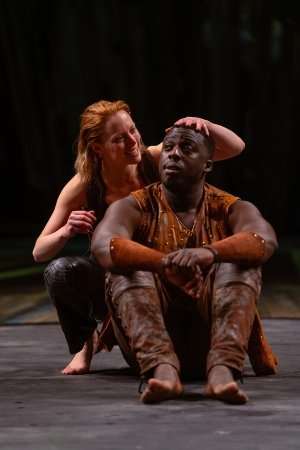 Lucy Phelps and David Ajao as Rosalind and Orlando - Credit Topher McGrillis RSC