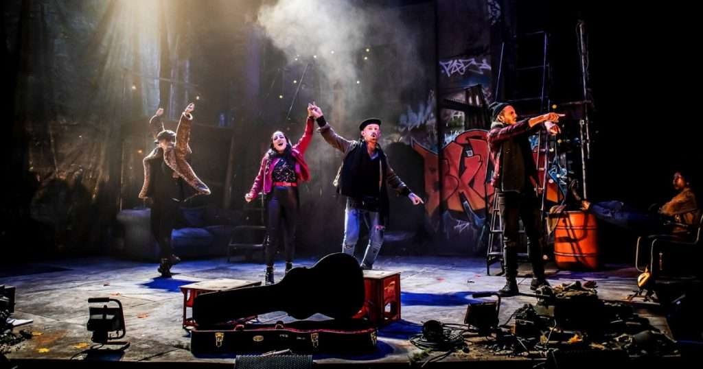 BROOKLYN: John Addison, Sabrina Aloueche, Hiba Elchikhe, Andrew Patrick-Walker, Emily-Mae - Photo by Pamela Raith