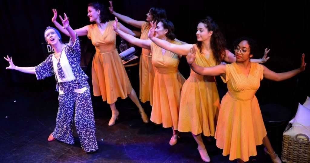 REPUTATION – Tamsyn Salter (Choreographer) and the girls at a deportment class – Photo Donato.