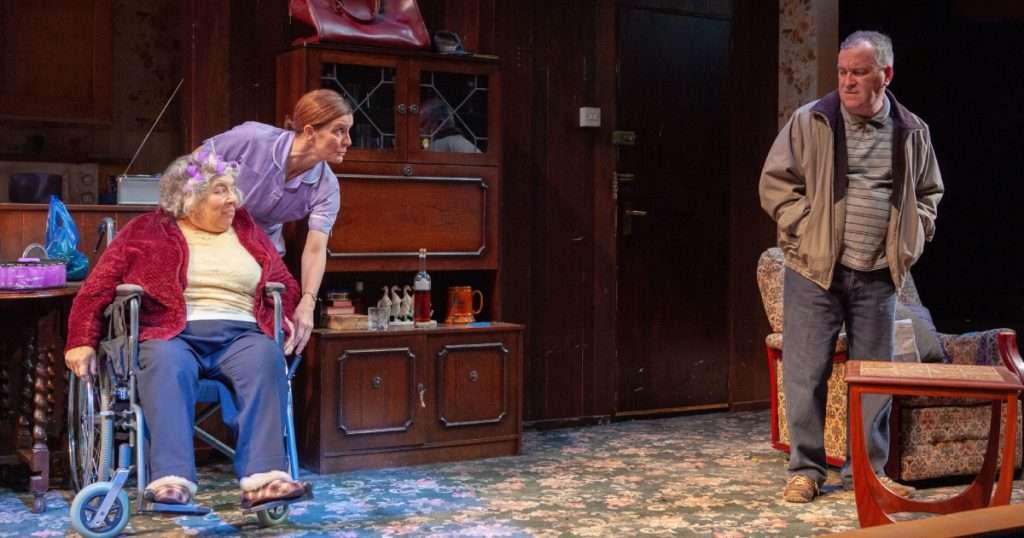 Miriam Margolyes, Vivien Parry & Mark Hadfield (L-R) in Sydney & the Old Girl at Park Theatre. Photo by Pete Le May