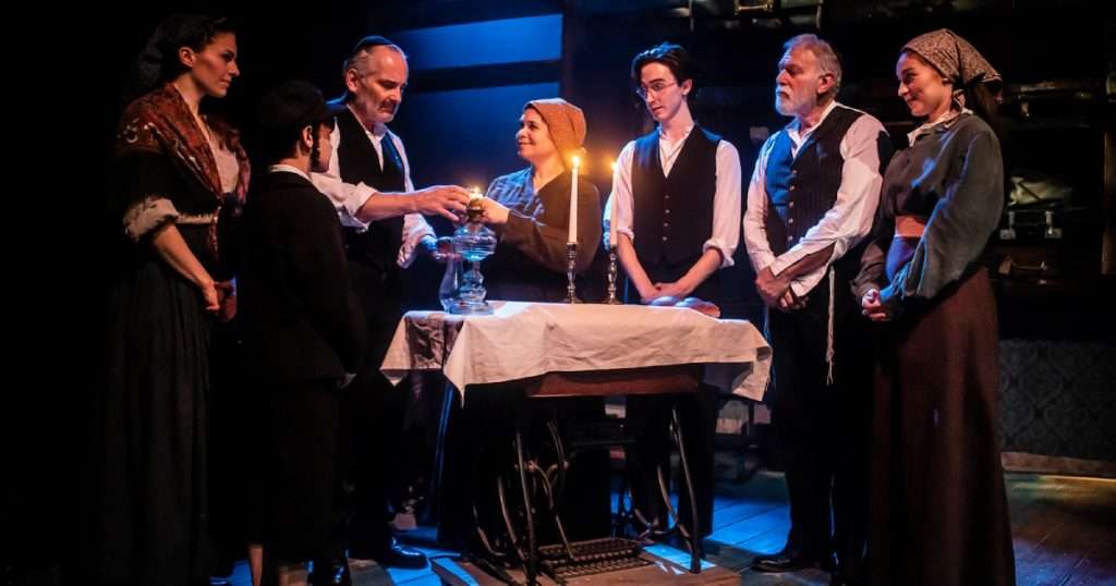Debbie Chazen as Anna (centre) & the cast in RAGS credit Pamela Raith.