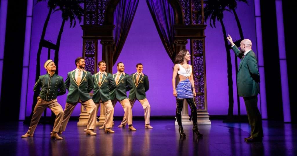 Pretty Woman the Musical. The Company, Aimie Atkinson 'Vivian Ward' and Bob Harms 'Mr Thompson'. Photo Helen Maybanks.