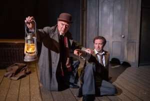 THE WOMAN IN BLACK. Robert Goodale 'Arthur Kipps' and Antony Eden 'The Actor'. Photo Tristram Kenton.