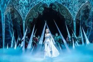 Disney's Frozen - Richard Frame (Wessleton), Samantha Barks (Elsa), Oliver Ormson ( Ensemble - Photo by Johan Persson © Disney.