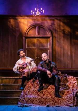 Starcrossed - Connor Delves (Mercutio) and Tommy Sim’aan (Tybalt) Photo Pamela Raith Photography.