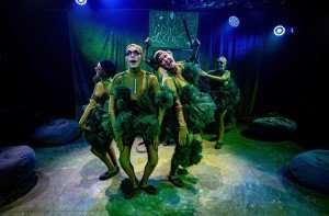 east Nation: The Triumph of Life at Southwark Playhouse. Photo by Claire Bilyard.