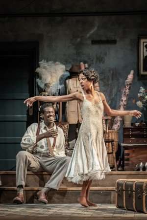 Sule Rimi (Sam) and Samira Wiley (Angel) in Blues for an Alabama Sky. Photo by Marc Brenner
