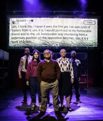 Cast of I, Daniel Blake in the stage premiere at Northern Stage.
