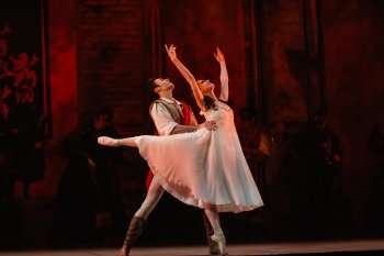 Dominique Larose and Joseph Taylor in Romeo and Juliet. Photo credit: Emily Nuttall