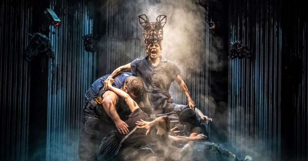 Animal Farm. Full cast. Image credit Pamela Raith Photography