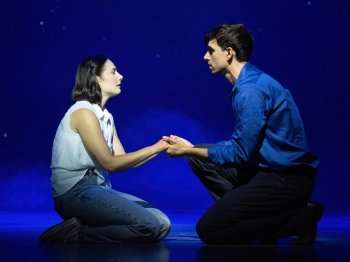 Rebekah Lowings and Josh St. Clair in Ghost the Musical. Photo credit: Alastair Muir
