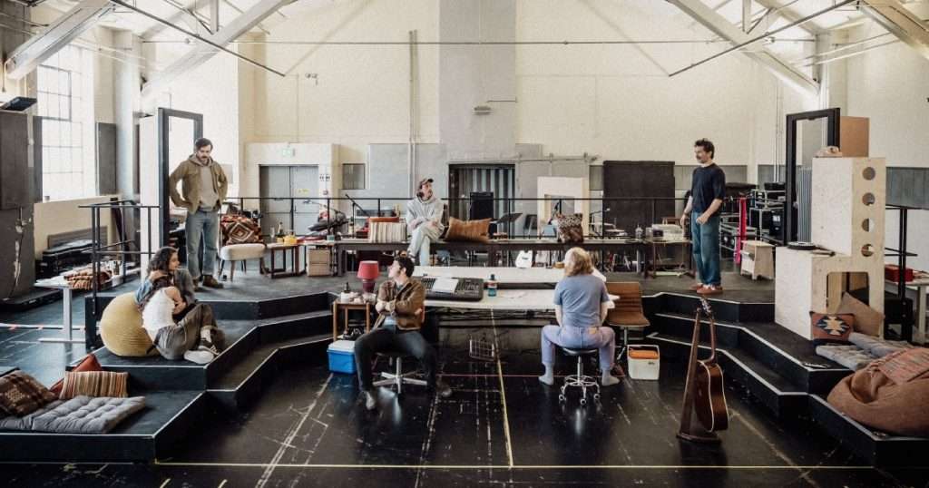 Stereophonic in rehearsal. Photo credit: Marc Brenner