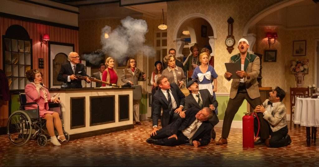 Cast of Fawlty Towers - The Play. Credit Hugo Glendinning