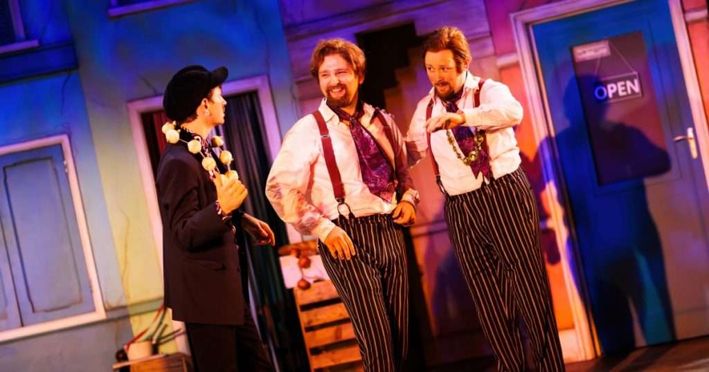 Joseph Richardson and Jeremy Lloyd in A Company of Rascals. Photo by Harry Elletson