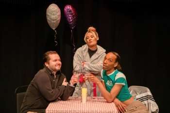 Sam Danson, Megan Edmondson and Dior Clarke in Daddy's First Gay Date. Credit: Jason Locke