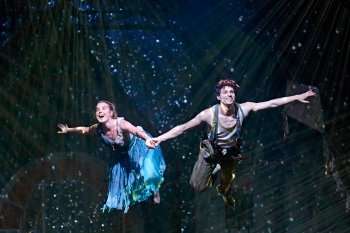 Hannah Saxby and Daniel Krikler in Wendy & Peter Pan. Photo credit: Manuel Harlan 