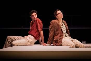 Bruce Herbelin-Earle as Dickie Greenleaf & Ed McVey as Tom Ripley in The Talented Mr Ripley. Photo credit: Mark Senior