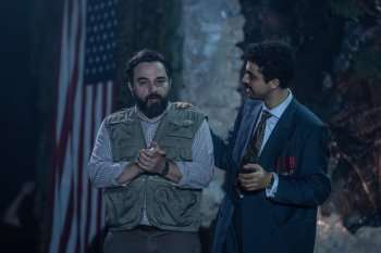 Ammar Haj Ahmad and Sayyid Aki in Bengal Tiger at the Baghdad Zoo at the Young Vic. ©EllieKurttz