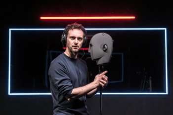 George Blagden in A Ghost In Your Ear. Photo credit: Marc Brenner
