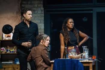 Grant Kilburn (Ben), Natalie Casey (Lauren) and Shvorne Marks (Jenny). Photo credit: Helen Murray