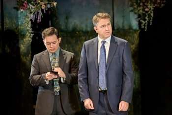 James Bradwell (Troy) & Daniel Casey (Barnaby) in The Killings at Badger's Drift. Credit: Manuel Harlan