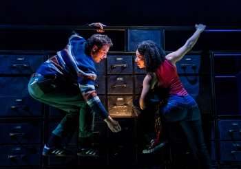 Lost Atoms - Joe Layton (Robbie) & Hannah Sinclair Robinson (Jess). Photo Credit: Tristram Kenton