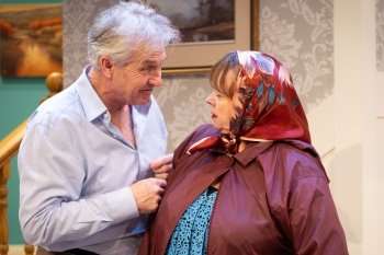 Steven Pinder and Felicity Duncan in Cash on Delivery. Photo by Carla Joy Evans