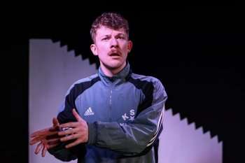 Gwithian Evans as Richie in Misconduct by Dom Riley in He Said/She Said. Photo by Yuchu Zhao