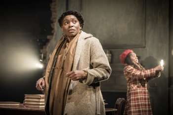Rakie Ayola (Abi) and Cherrelle Skeete (Marva) in The Authenticator at the National Theatre (c) Marc Brenner